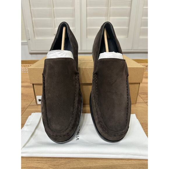 Vince Men\'s Miles Loafers Cocoa Brown Suede Size 9.5 NIB Minimalist Preppy main image 4